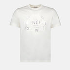 T-shirts T-shirt à logo imprimé Moncler Blanc Homme