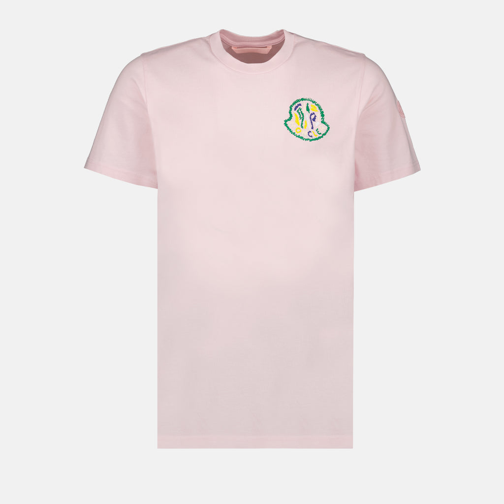 T-shirts T-shirt à logo Moncler Rose Homme