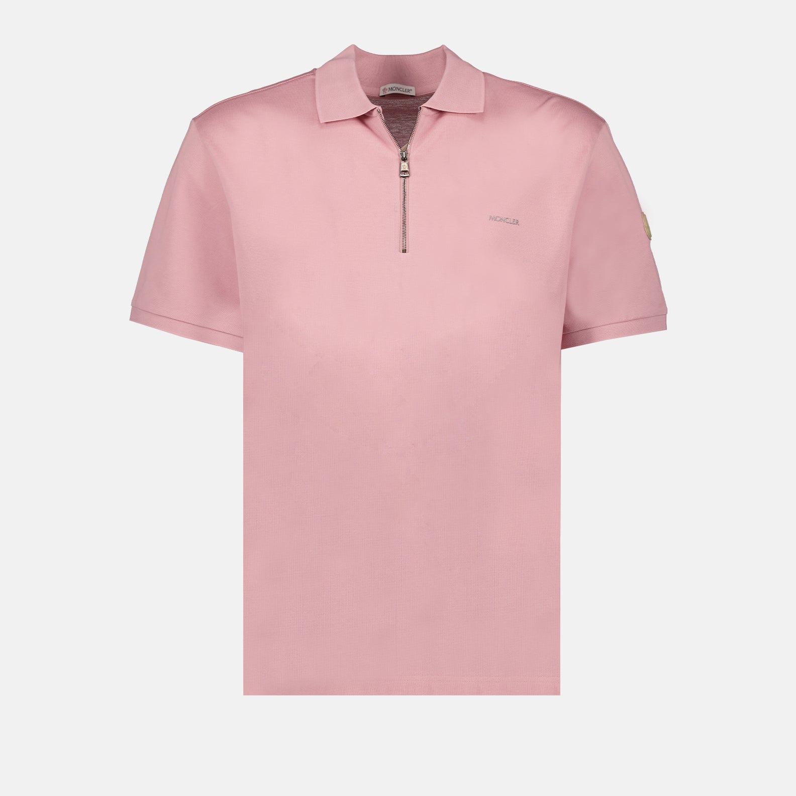 Polos Polo à zip Moncler Rosa Homme