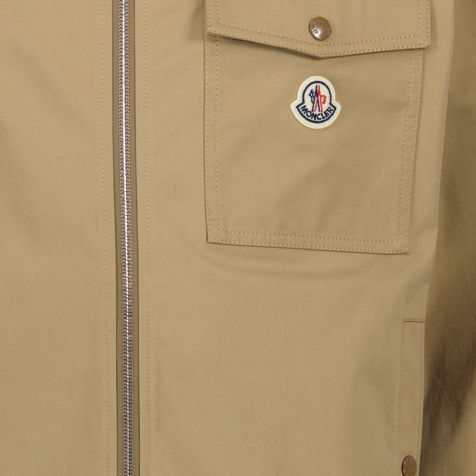 Vestes Veste chemise zippée Moncler Marron Homme
