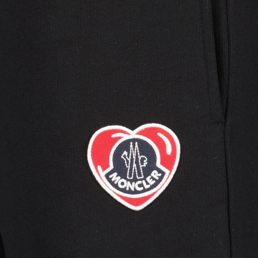 Pants Heart logo jogging pants Moncler Black Man
