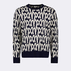 니트웨어 Pull monogrammé Moncler 파란색 Homme