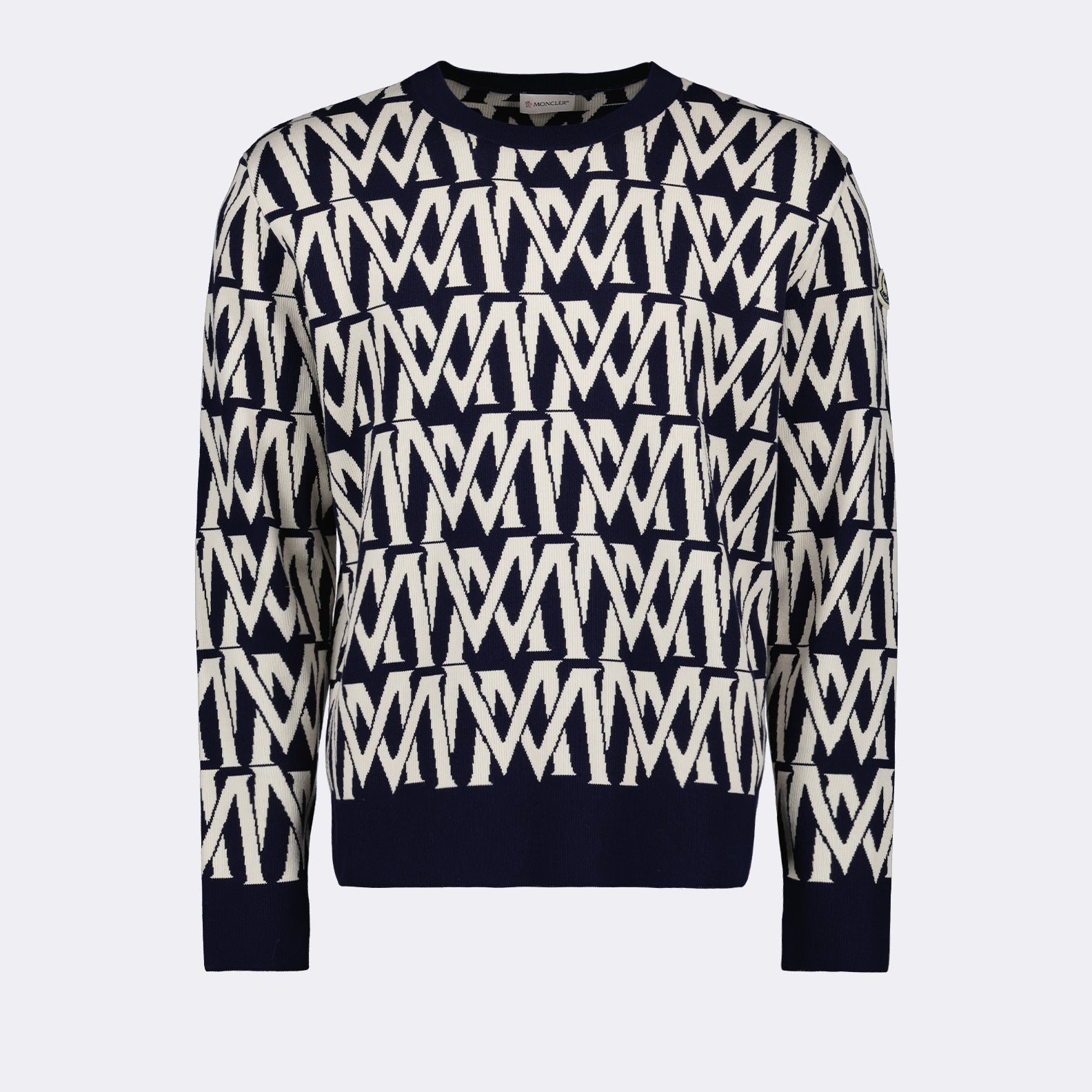 니트웨어 Pull monogrammé Moncler 파란색 Homme