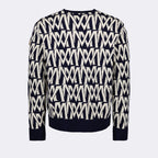 니트웨어 Pull monogrammé Moncler 파란색 Homme