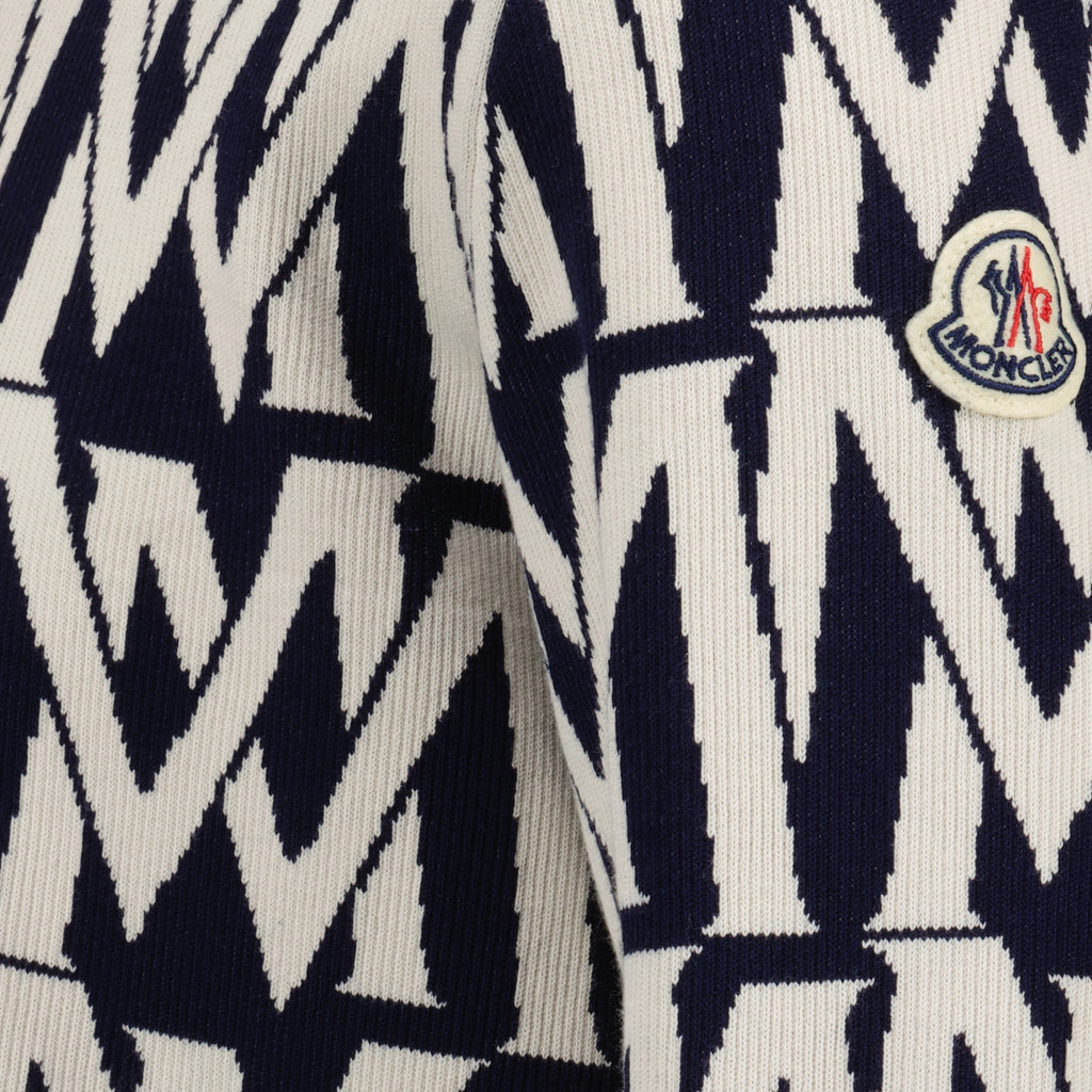 니트웨어 Pull monogrammé Moncler 파란색 Homme