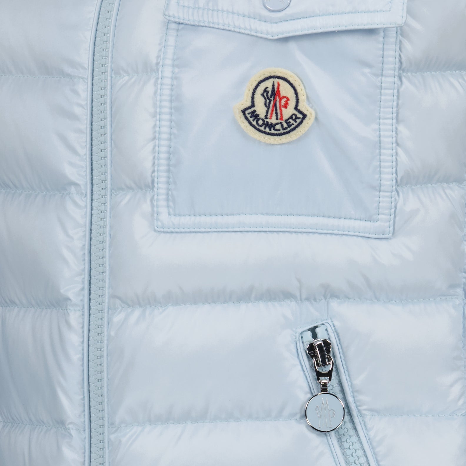 Vestes Veste sans manches Glygos Moncler Bleu Femme