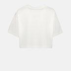 T-shirts Logo cropped T-shirt Moncler White Women
