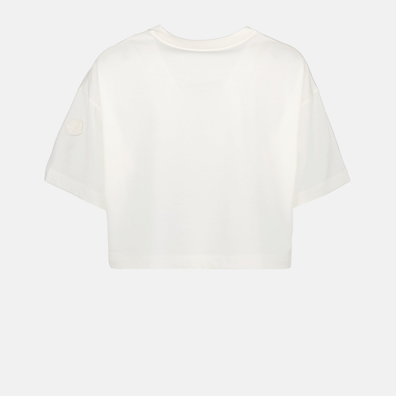 T-shirts T-shirt crop à logo Moncler Blanc Femme