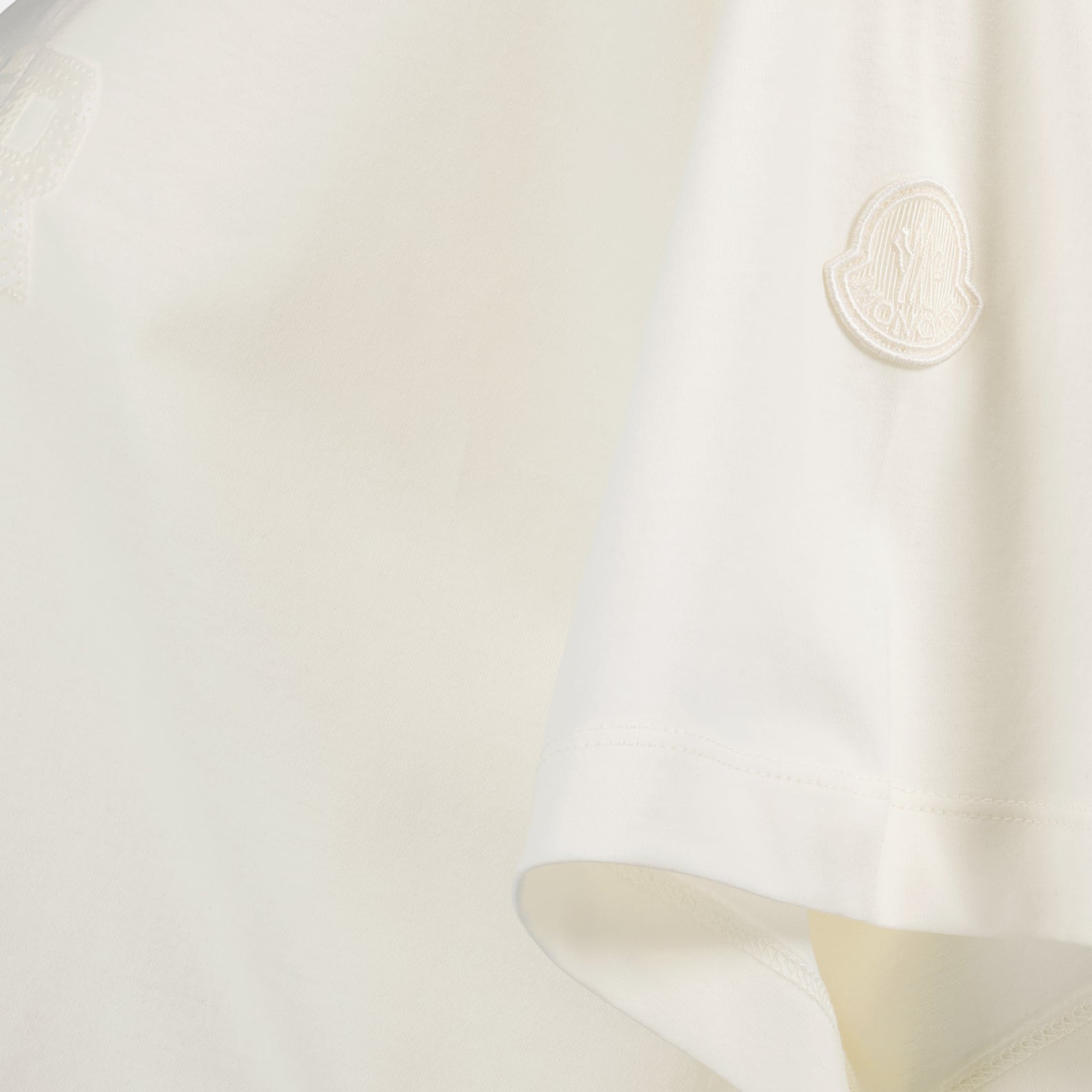 T-shirts T-shirt crop à logo Moncler Blanc Femme