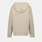 Sweatshirts Sweat à capuche à logos Moncler Beige Femme
