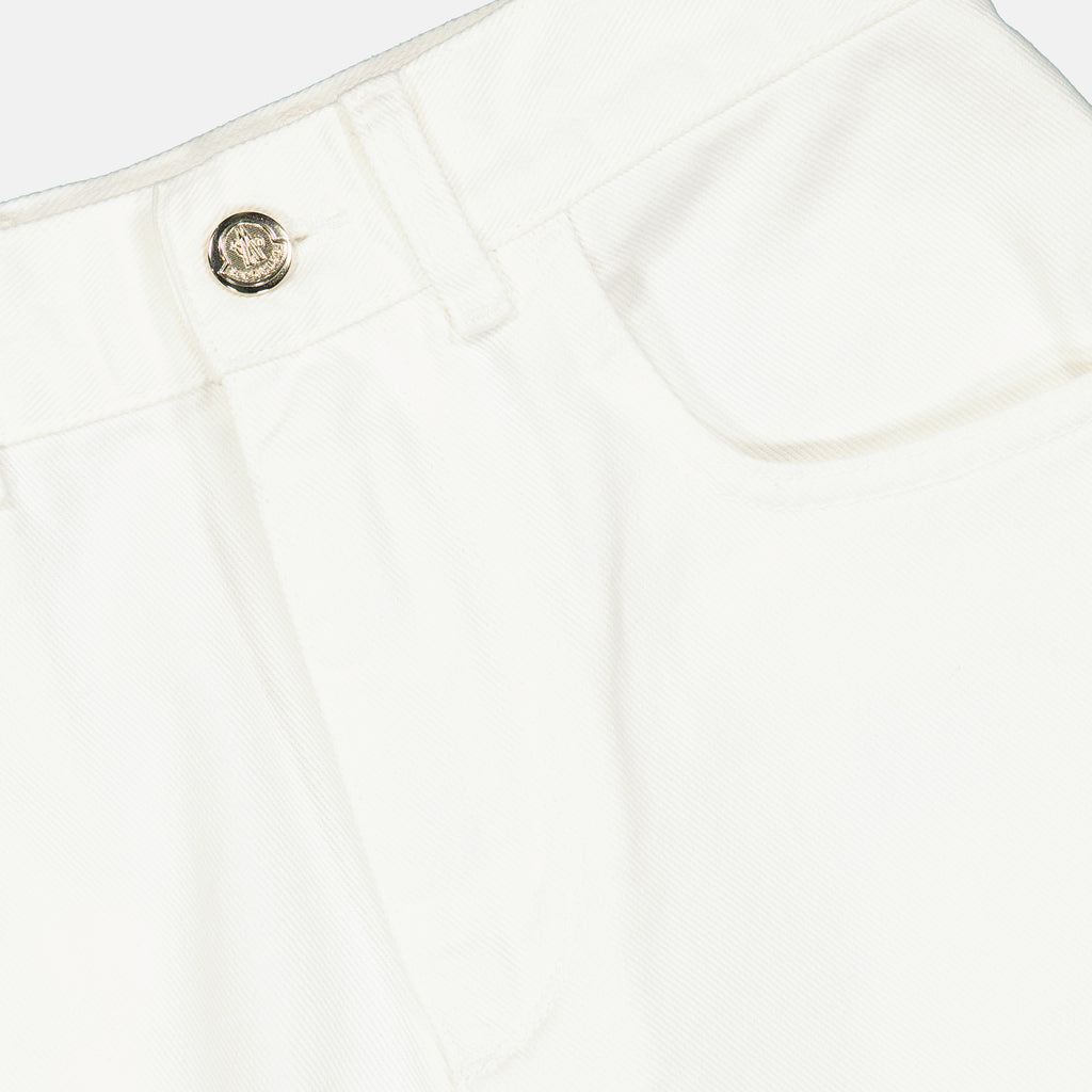 Pantalons Jean mom Moncler Blanc Femme