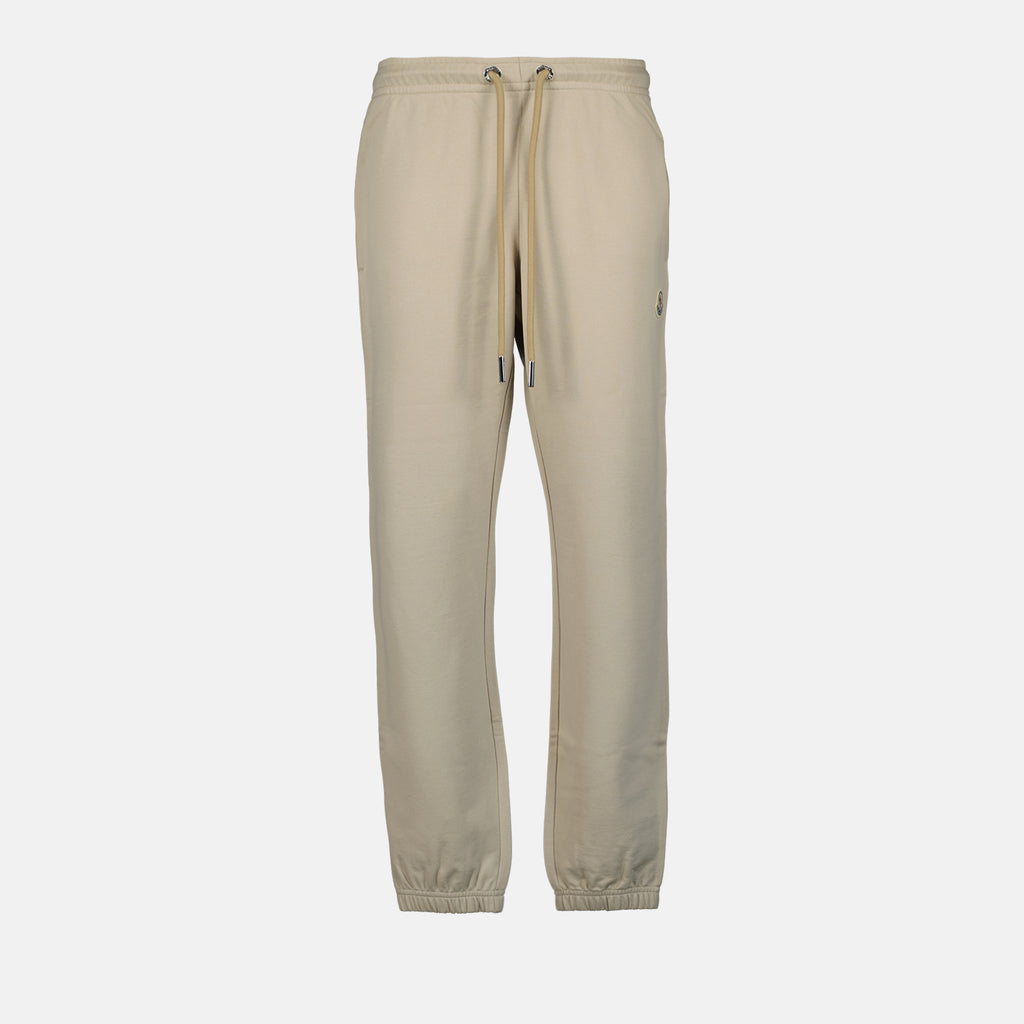 Pants Logo jogging pants Moncler Beige Women