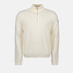 Maille Pull à zip Moncler Blanc Homme