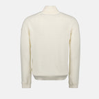 Maille Pull à zip Moncler Blanc Homme