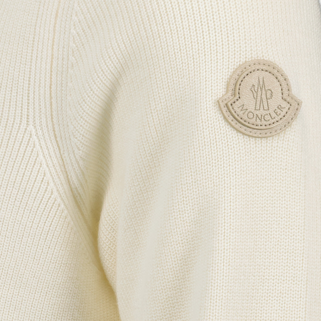 Maille Pull à zip Moncler Blanc Homme