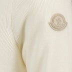 Maille Pull à zip Moncler Blanc Homme