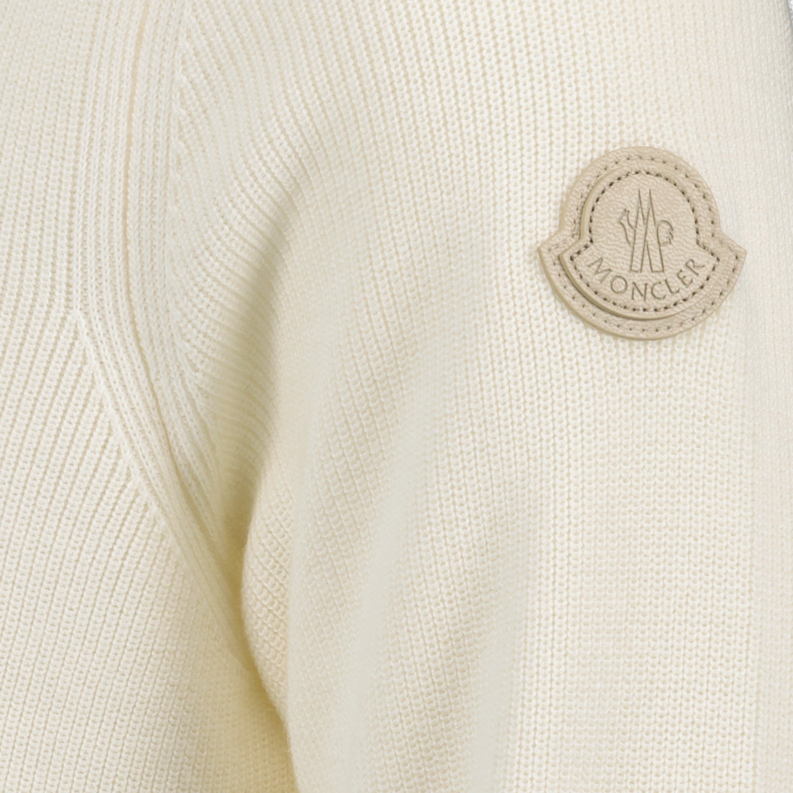 Maille Pull à zip Moncler Blanc Homme