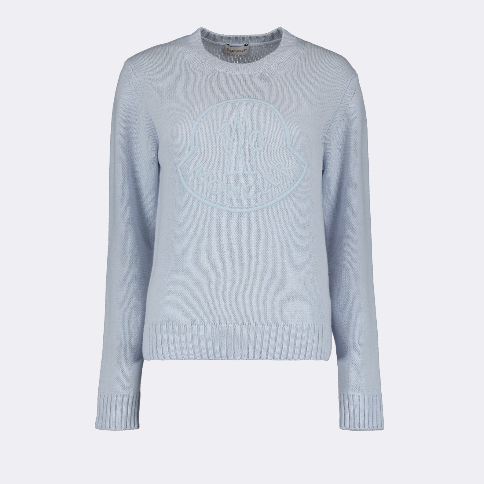 Maglieria Pull en cachemire à logo Moncler Blu Femme