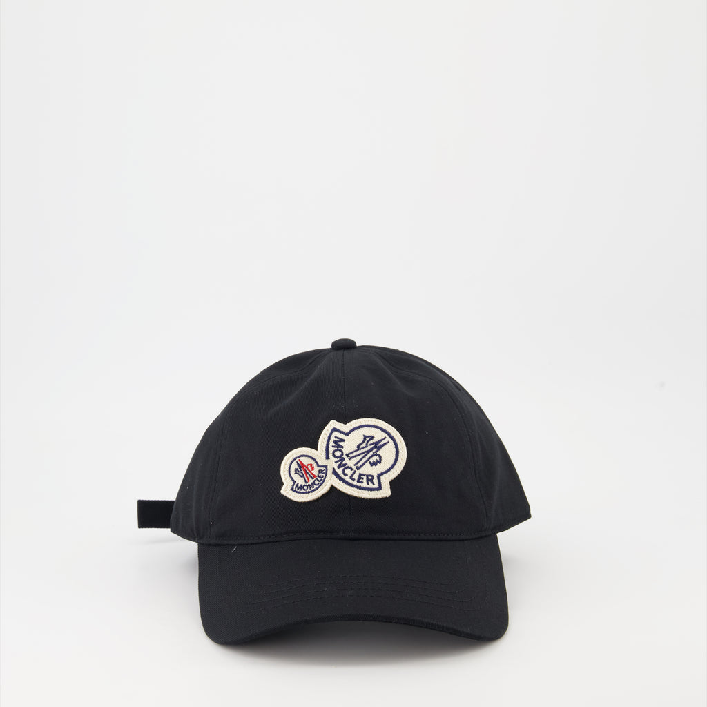 Chapeaux, casquettes et bonnets Casquette à double logo Moncler Noir Homme
