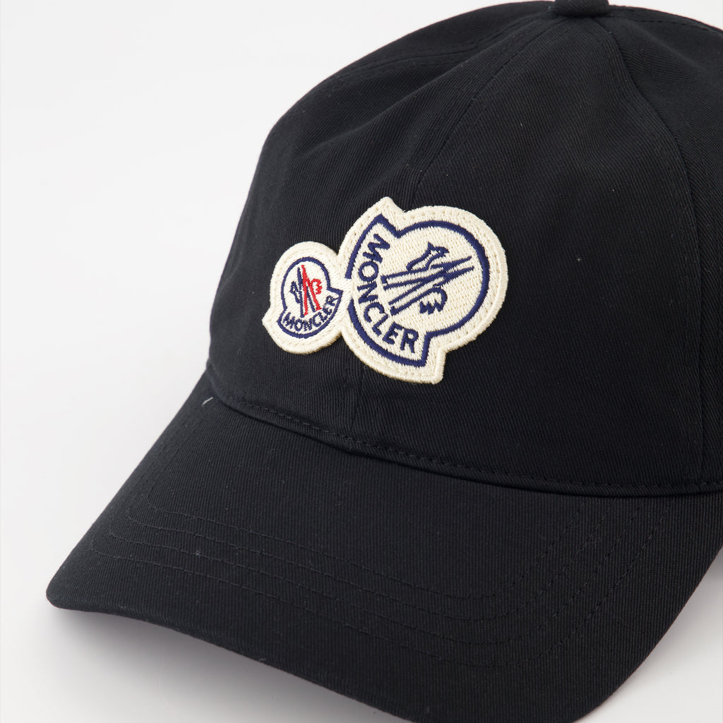 Chapeaux, casquettes et bonnets Casquette à double logo Moncler Noir Homme