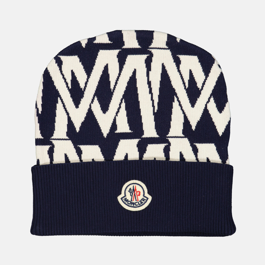 Hats, caps and beanies Monogram beanie Moncler Blue Man