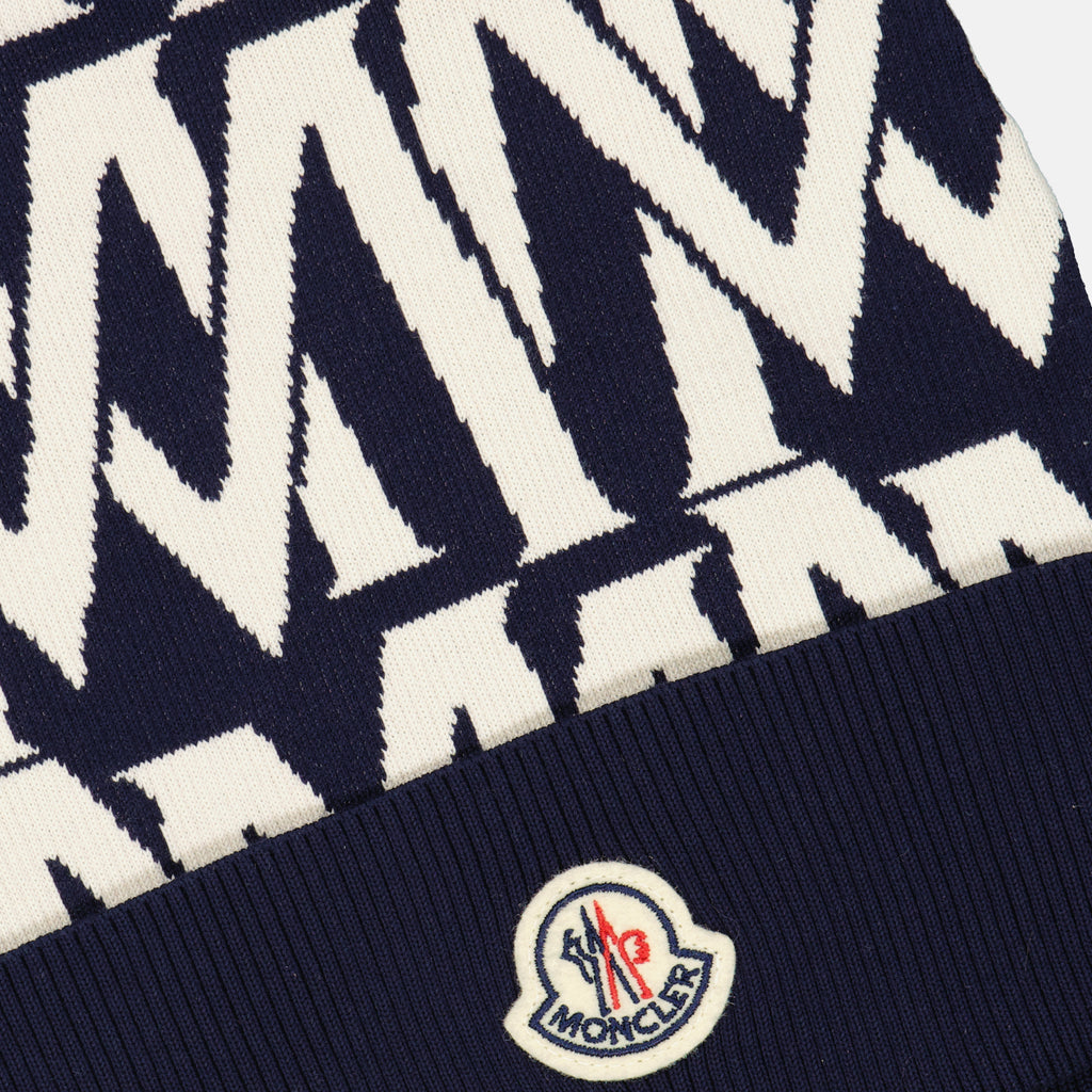 Hats, caps and beanies Monogram beanie Moncler Blue Man