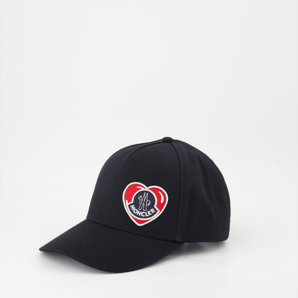 Hats, caps and beanies Heart logo cap Moncler Black Man