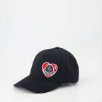 Hats, caps and beanies Heart logo cap Moncler Black Man