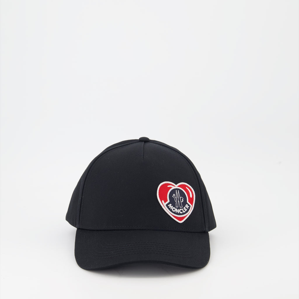 Hats, caps and beanies Heart logo cap Moncler Black Man