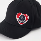 Hats, caps and beanies Heart logo cap Moncler Black Man