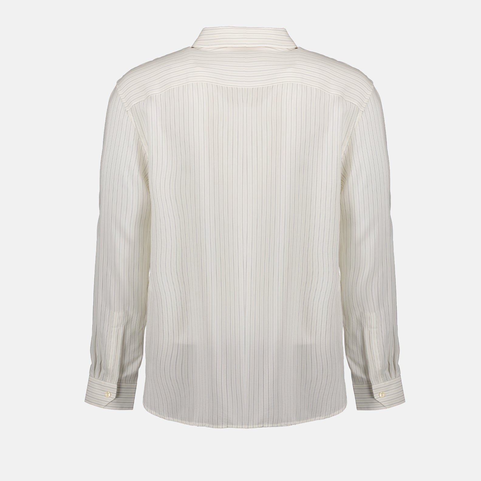 Chemises Chemise rayée Saint Laurent Blanc Homme