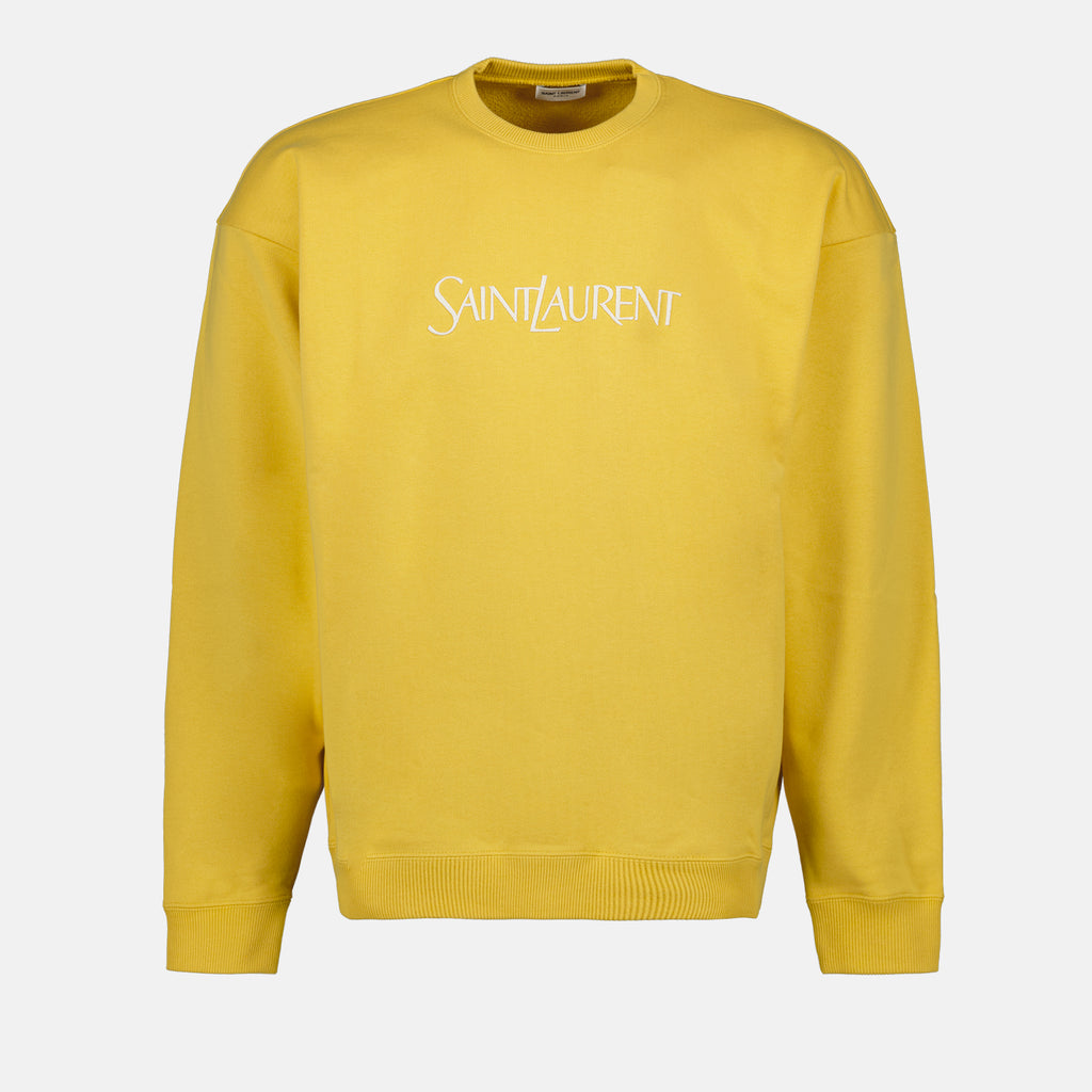 Sudaderas Sudadera con Logo Bordado Saint Laurent Amarillo Homme