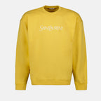 Sudaderas Sudadera con Logo Bordado Saint Laurent Amarillo Homme