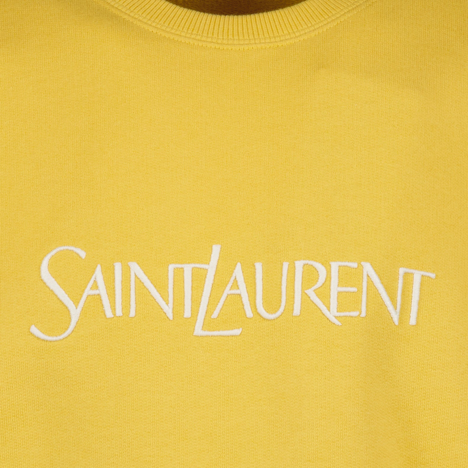 Sudaderas Sudadera con Logo Bordado Saint Laurent Amarillo Homme