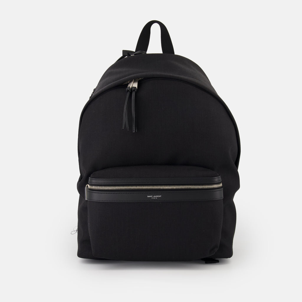 Zaini Sac à dos City en toile et nylon Saint Laurent Nero Homme