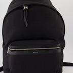 Zaini Sac à dos City en toile et nylon Saint Laurent Nero Homme