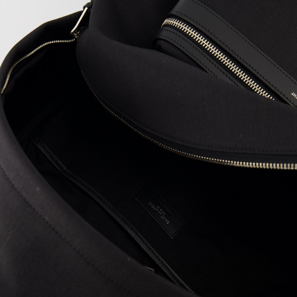 Zaini Sac à dos City en toile et nylon Saint Laurent Nero Homme