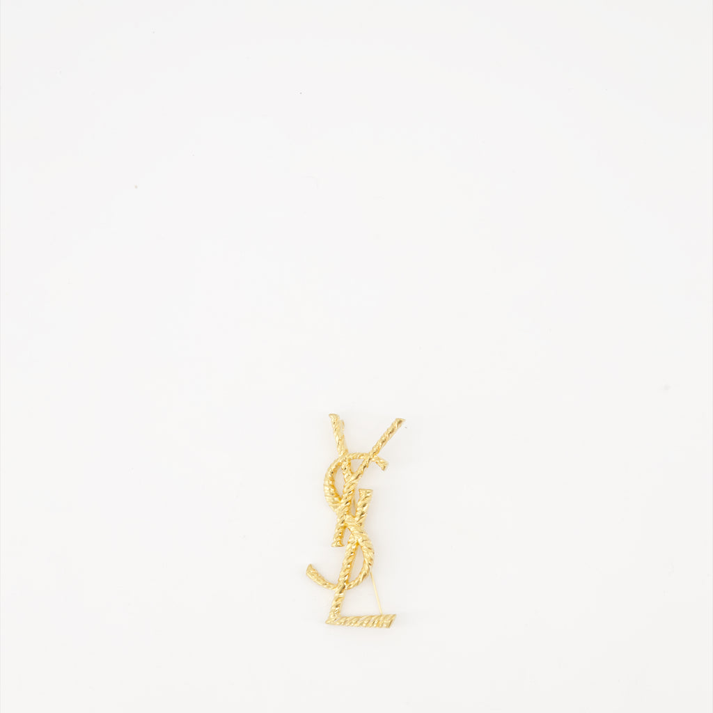 Bijoux Broche Cassandre Saint Laurent Doré Unisexe