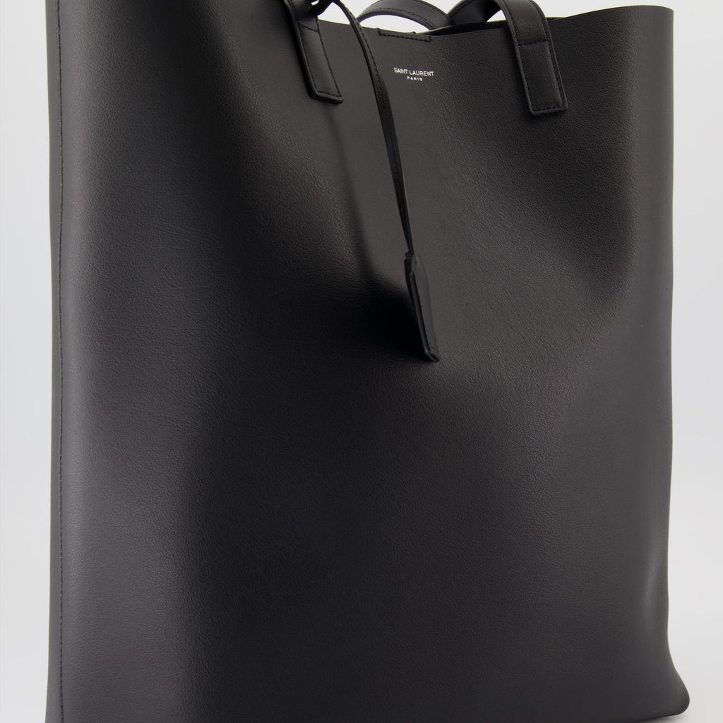 Tote bags Leather shopping bag Saint Laurent Black Man