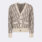 Maglieria Cardigan Oblique Dior Beige Homme