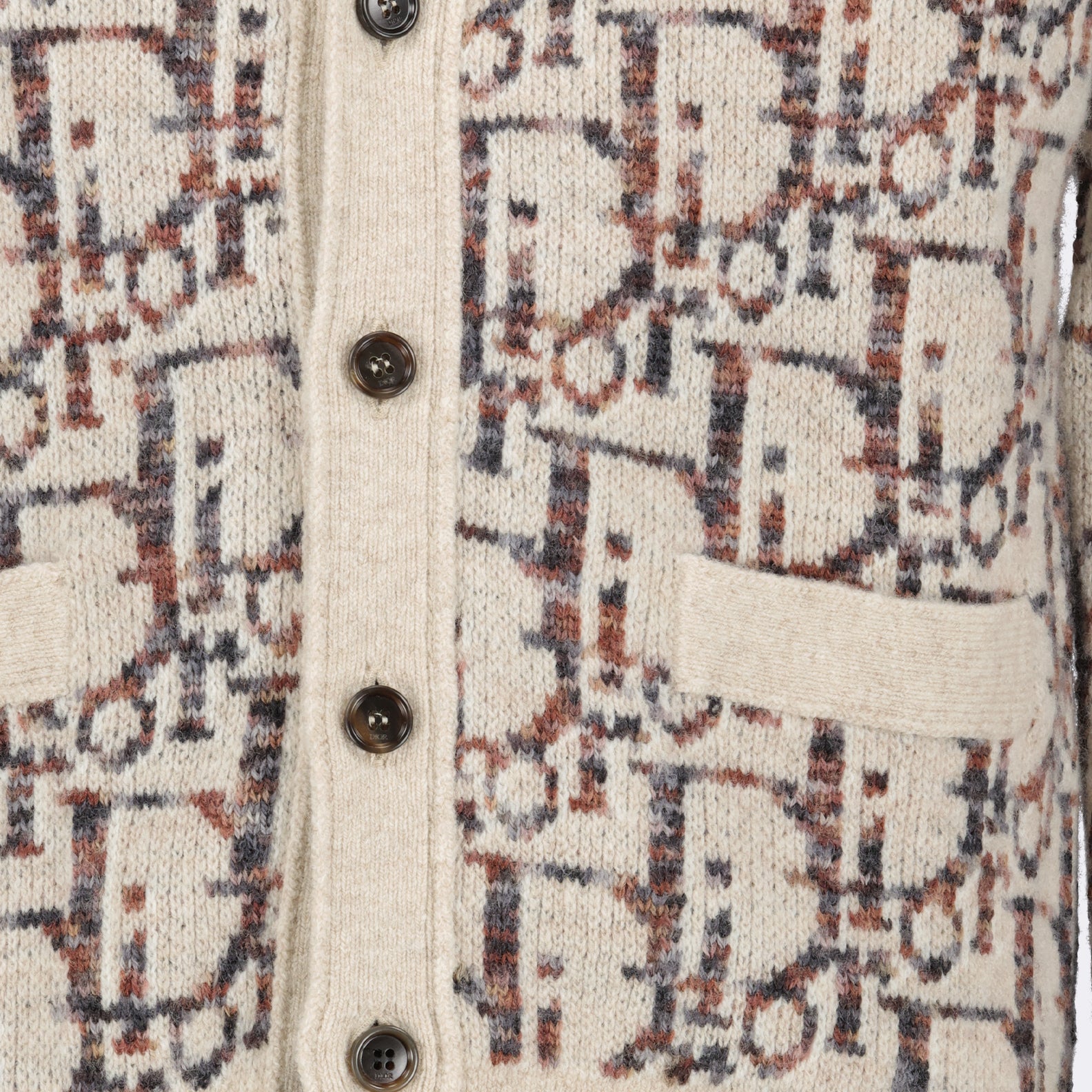 Maglieria Cardigan Oblique Dior Beige Homme
