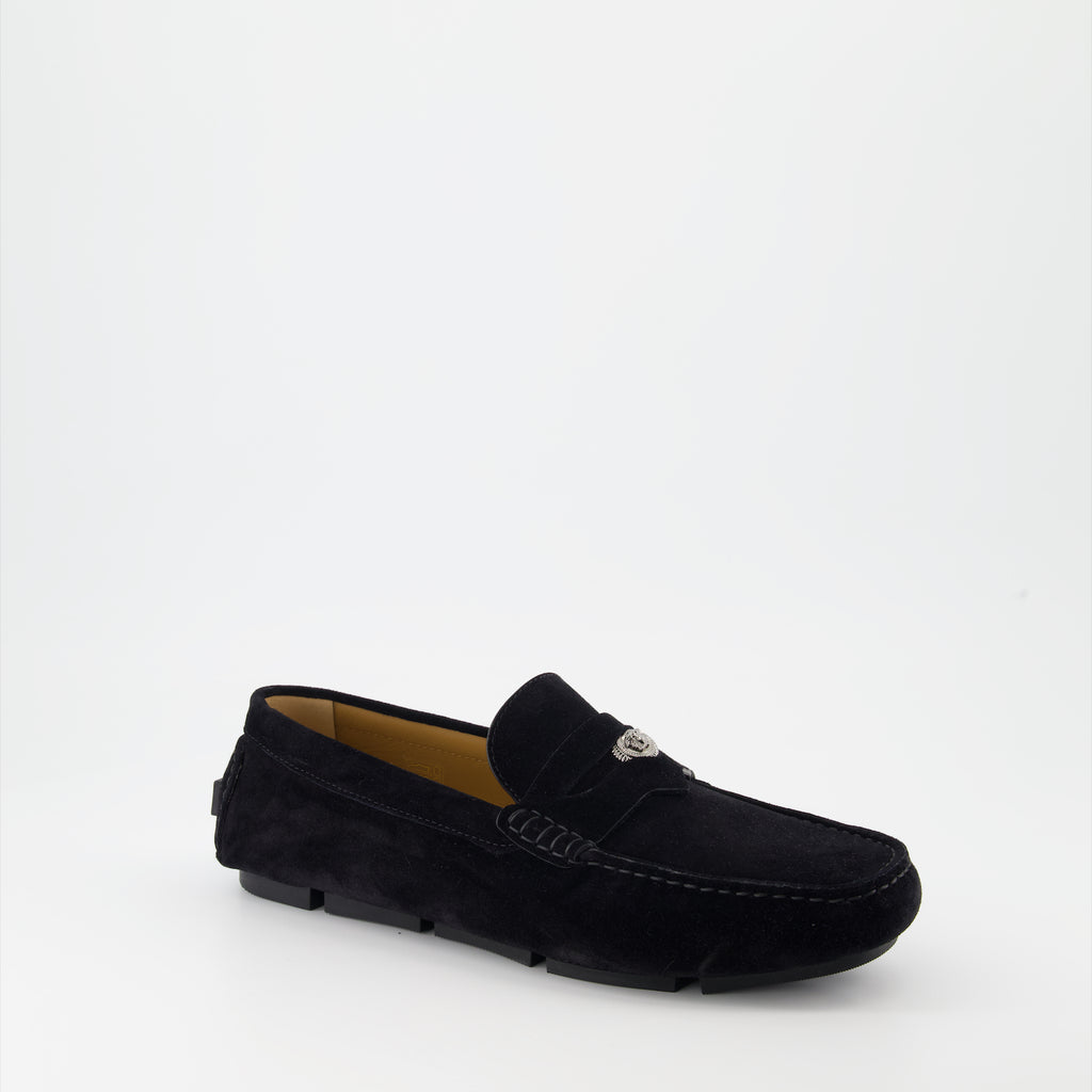 Mocassins Mocassins en suède Versace Noir Homme