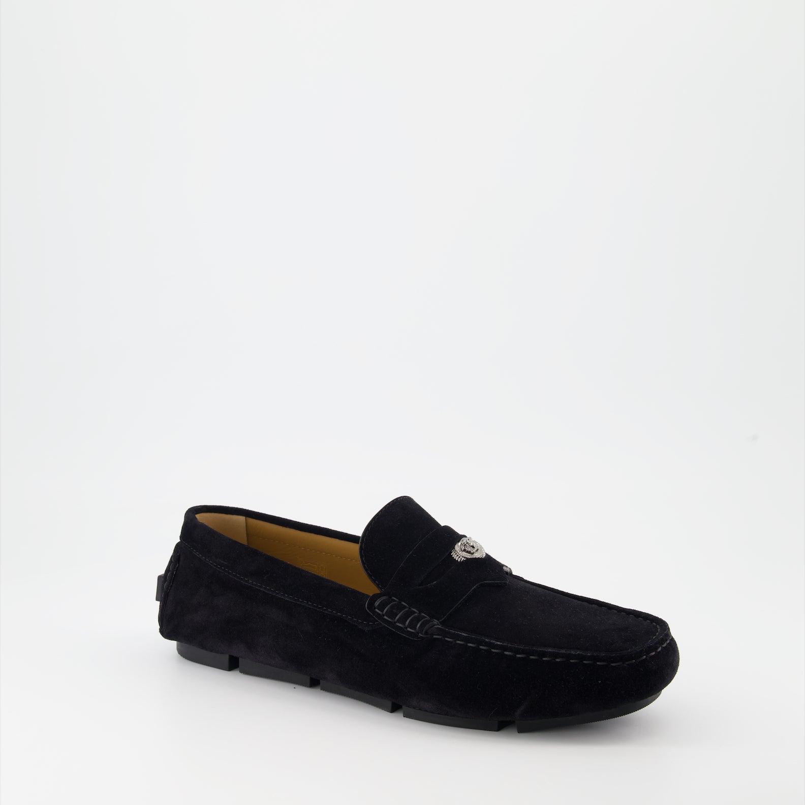Mocassins Mocassins en suède Versace Noir Homme