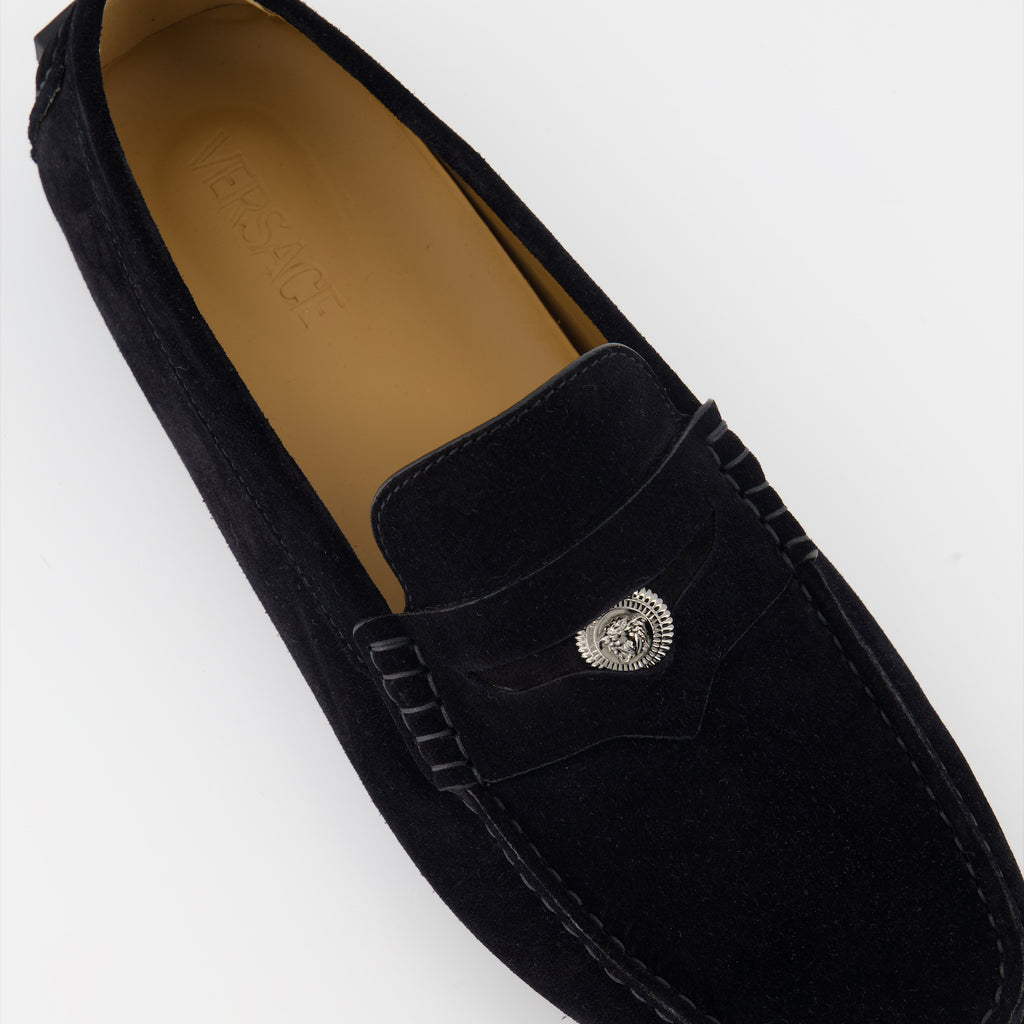 Mocassins Mocassins en suède Versace Noir Homme