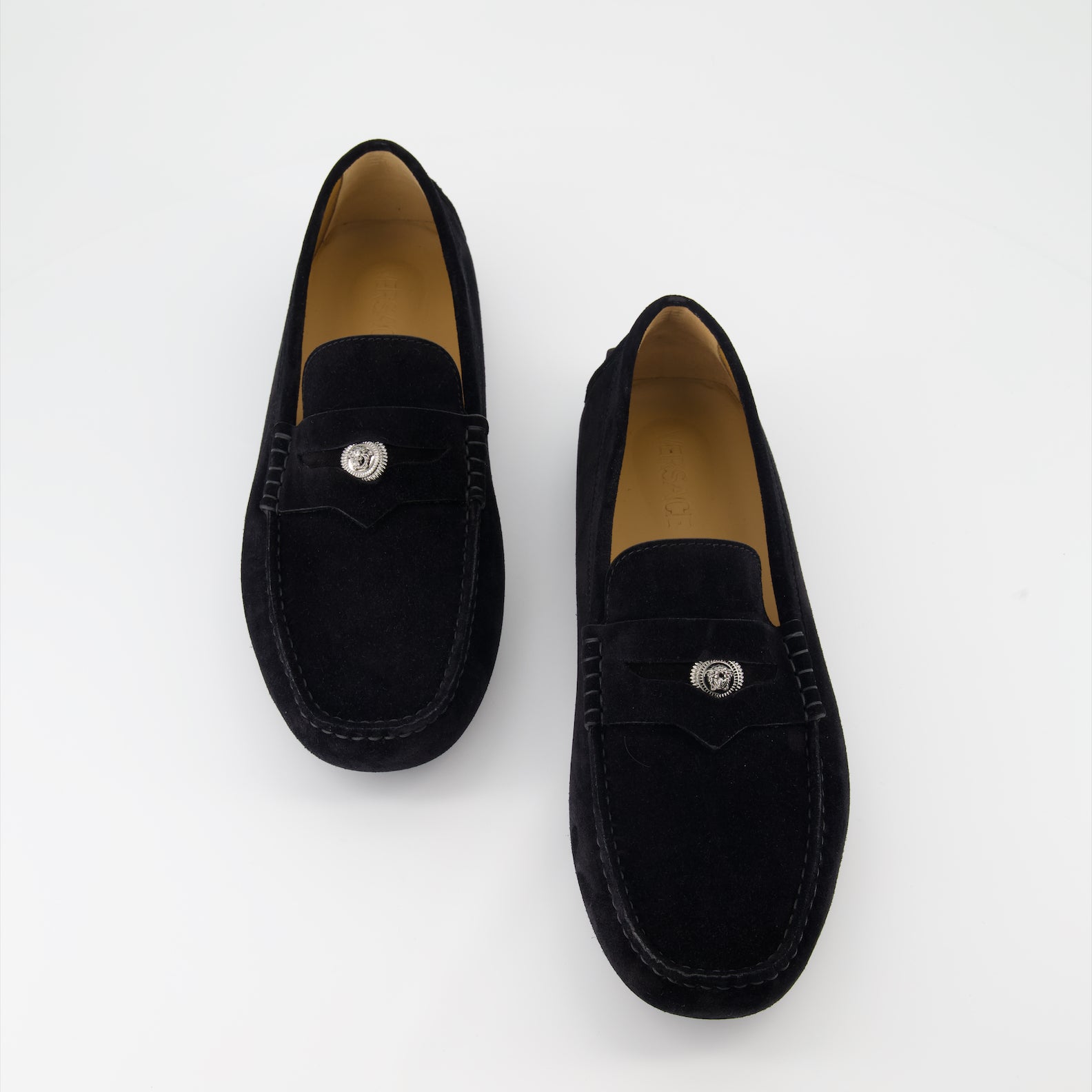 Mocassins Mocassins en suède Versace Noir Homme
