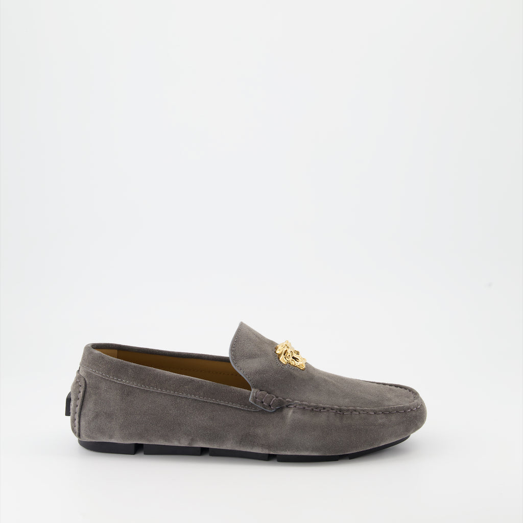 Mocassins Mocassins Driver la Medusa Versace Gris Homme