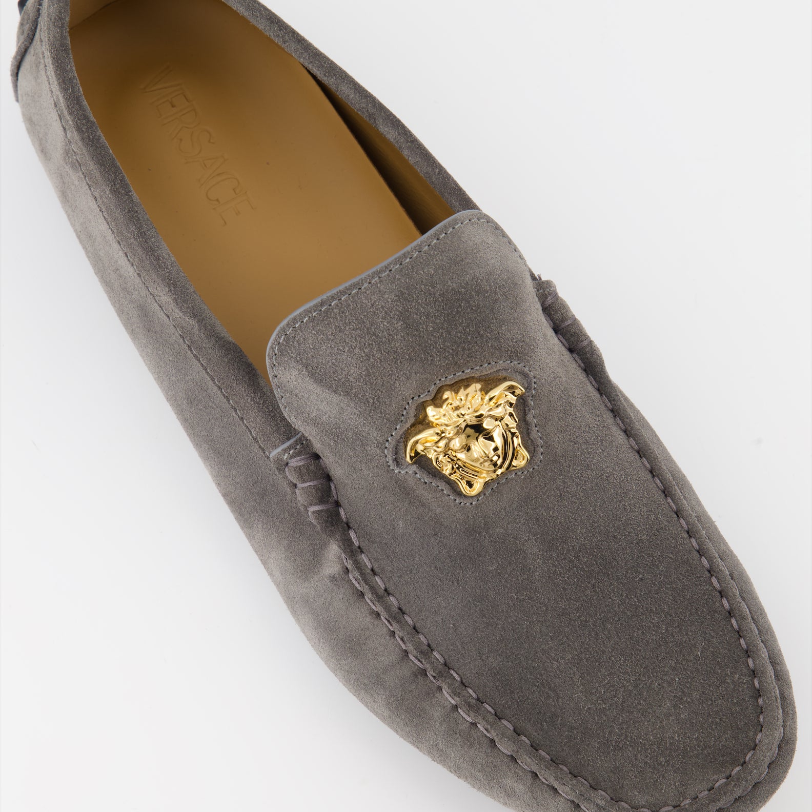 Mocassins Mocassins Driver la Medusa Versace Gris Homme