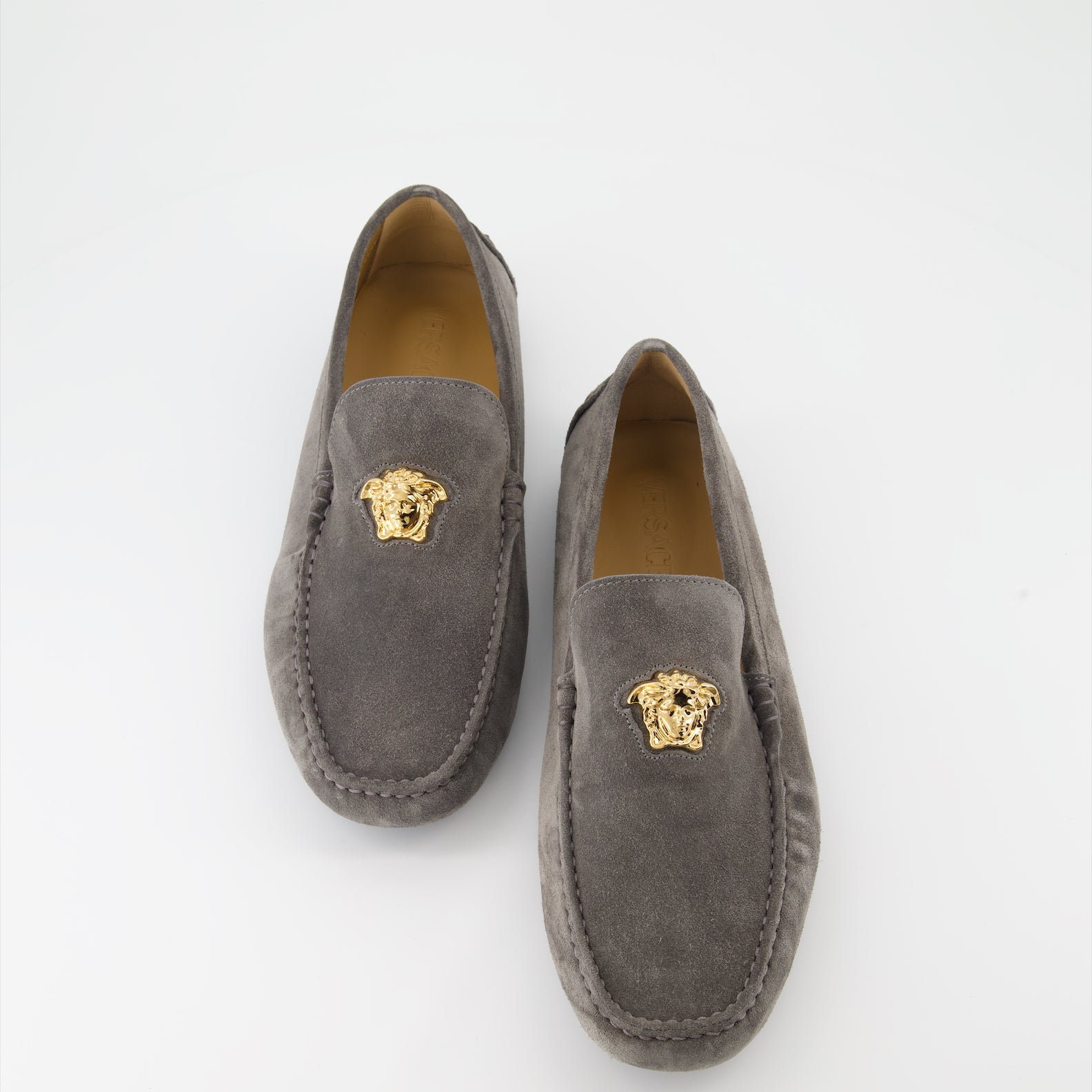 Mocassins Mocassins Driver la Medusa Versace Gris Homme