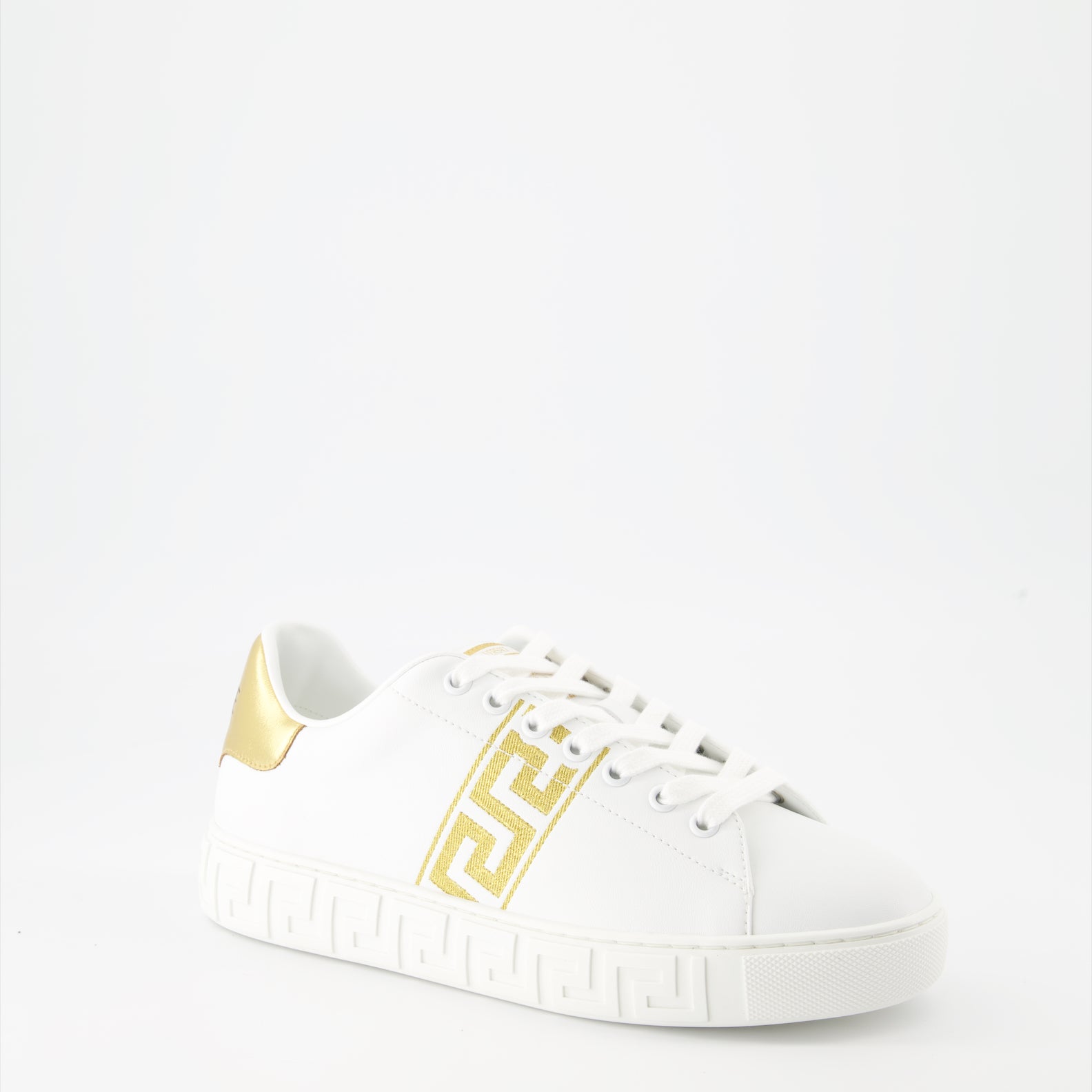 Baskets Baskets blanches Greca Versace Blanc Femme