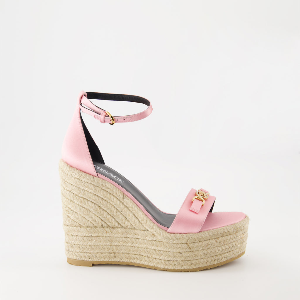 Zeppe Sandales compensées Medusa '95 Versace Rosa Femme